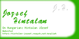 jozsef hintalan business card
