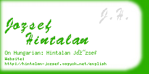 jozsef hintalan business card